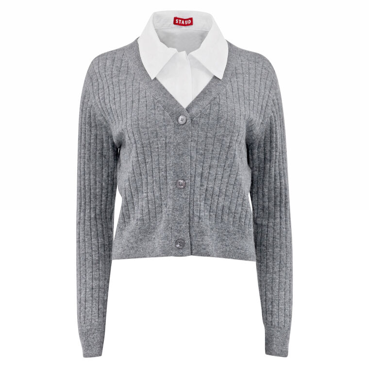 Wallis Mixed Media Cardigan Sweater image number null