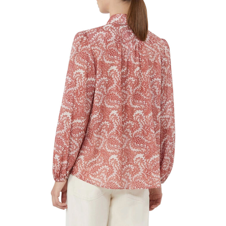 Periodi Long Sleeve Printed Cotton Voile Shirt image number null