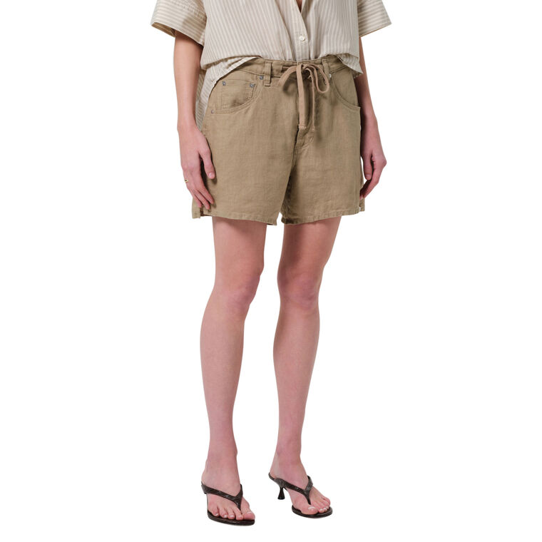 Brynn Drawstring Linen Short image number null
