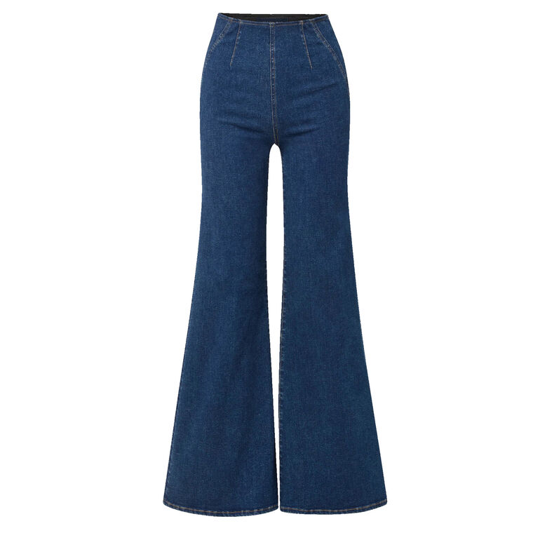 Joplin Off-Duty High-Rise Pull-On Flare Jean image number null