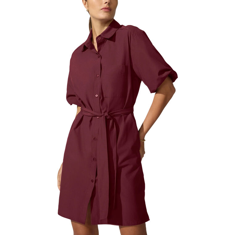 Villa Puff Sleeve Belted Mini Dress image number null
