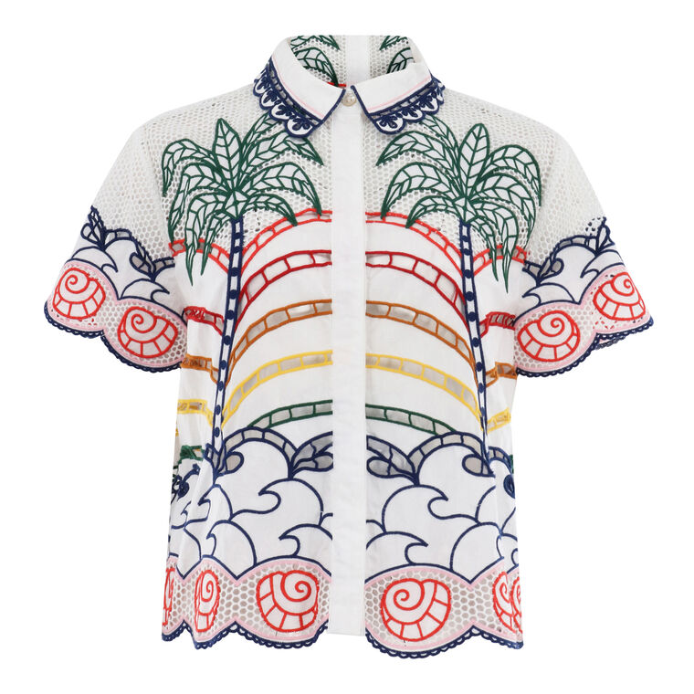 Tropical Graphic Richelieu Buttondown Shirt image number null