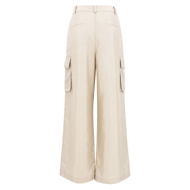 Stella Crispy Nylon Pleated Cargo Pant image number null