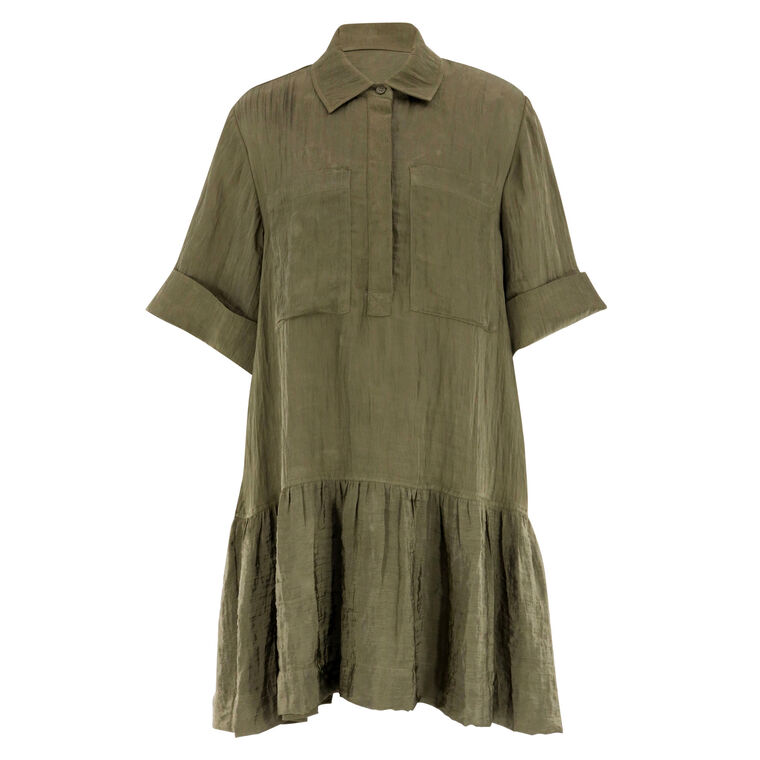 Cris Short Sleeve Shirt Dress image number null