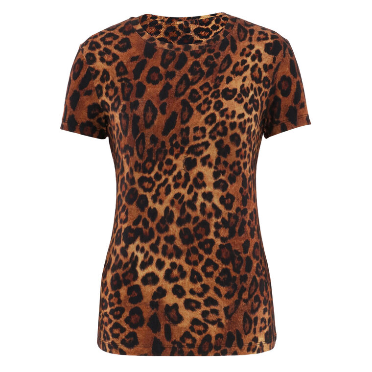 Ressi Leopard Crew T-Shirt image number null