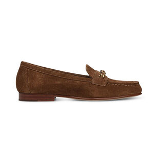 Penny Suede Chain-Link Loafer