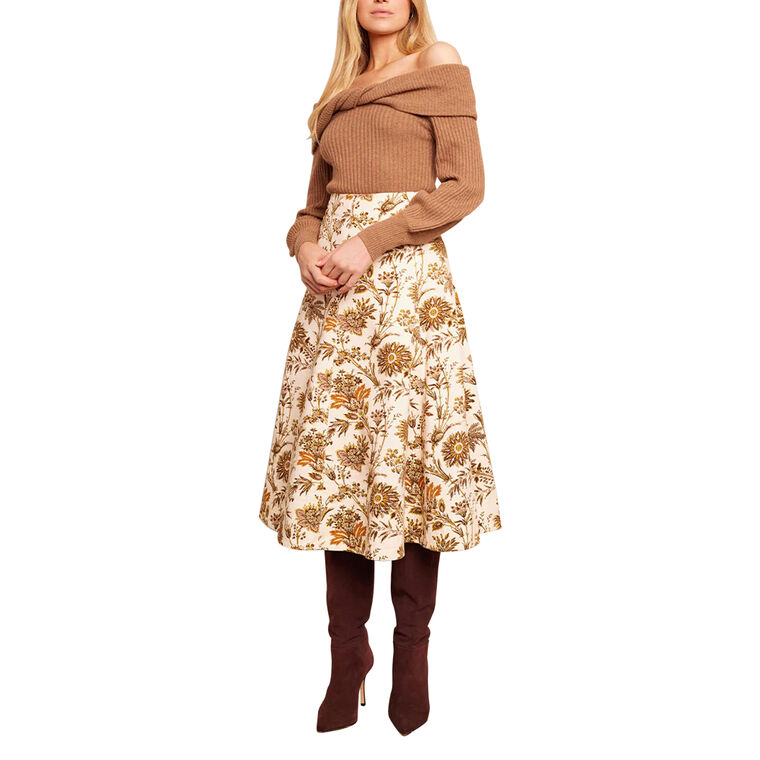 Aisha Printed Midi Skirt image number null