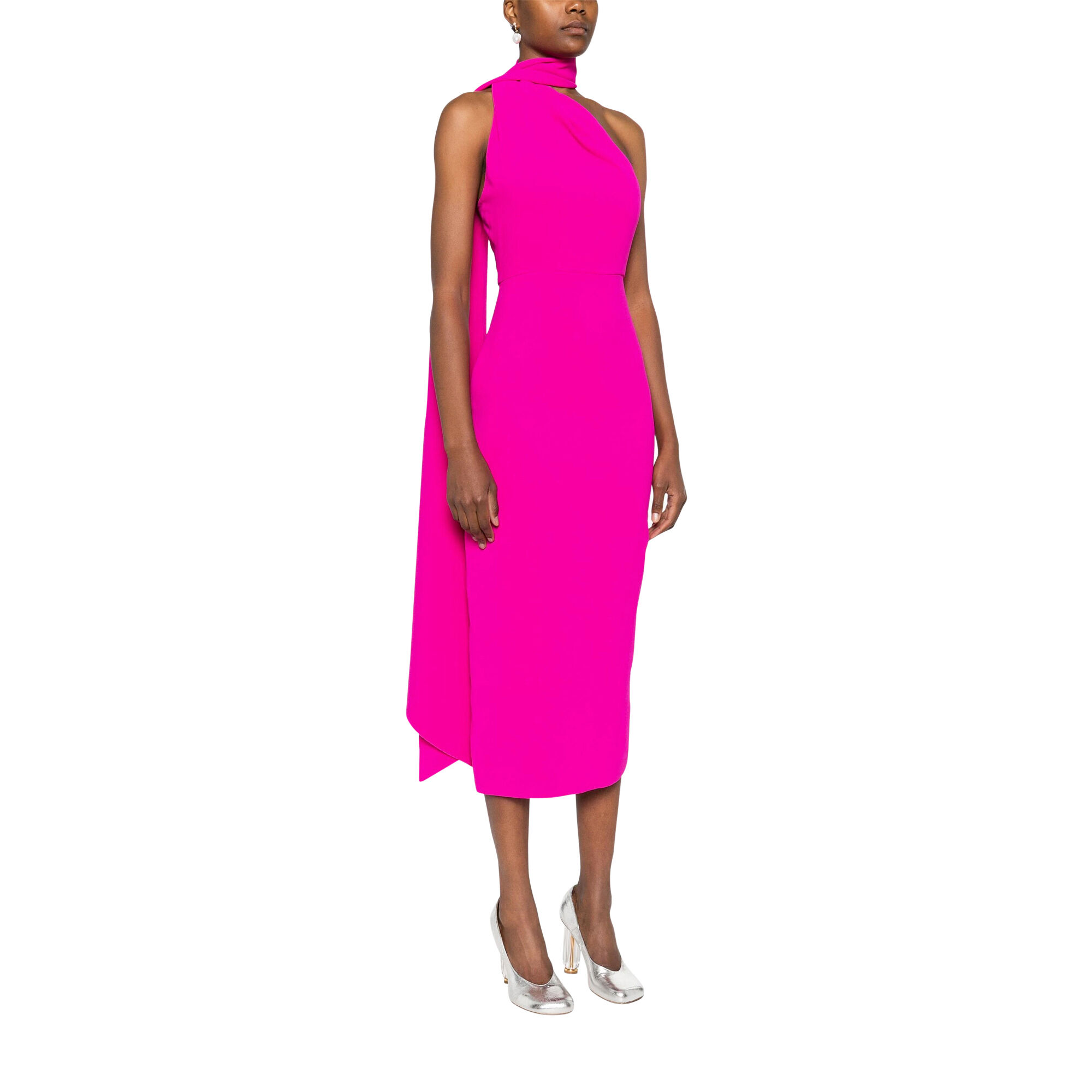 Solace London Samira One Shoulder Scarf Dress | Tootsies