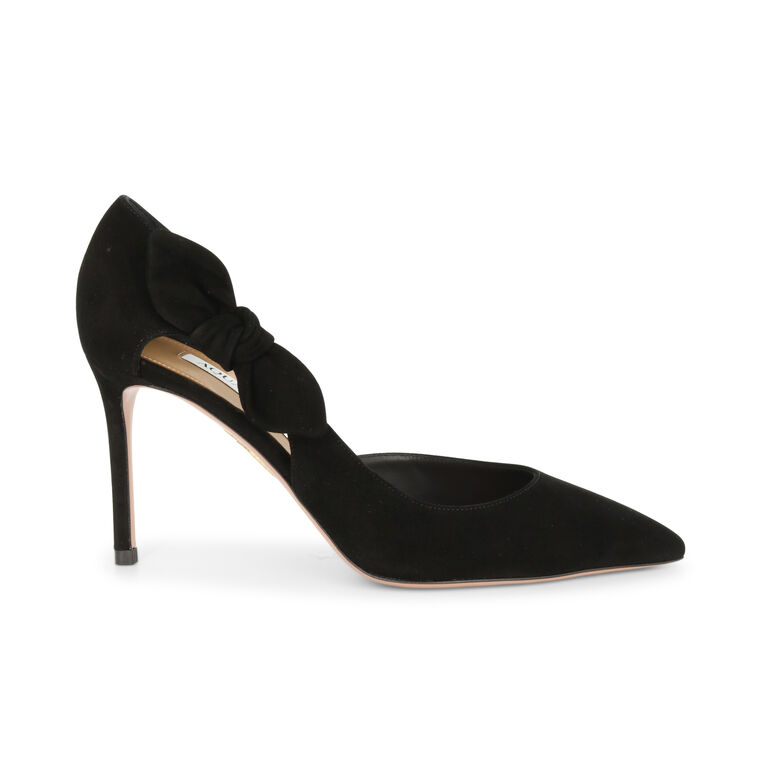 Very Bow Tie 85mm Suede Pump image number null