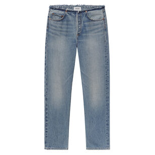 Frayed Waist Low Rise Slim Cropped Jean