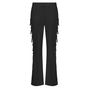Stretch Cotton Pants With Tassels