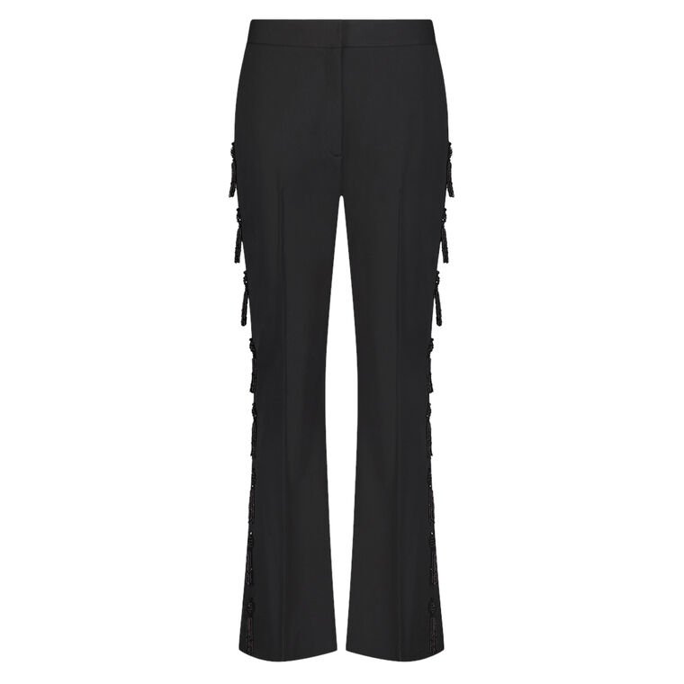 Stretch Cotton Pants With Tassels image number null