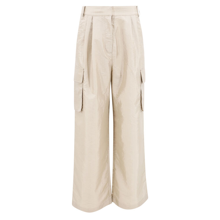 Stella Crispy Nylon Pleated Cargo Pant image number null
