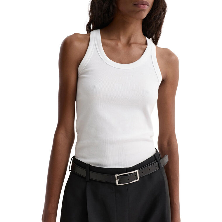 Scoop-Neck Rib Tank Top image number null