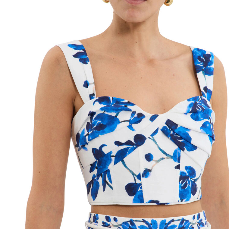 Orchid Blues Sleeveless Crop Top image number null