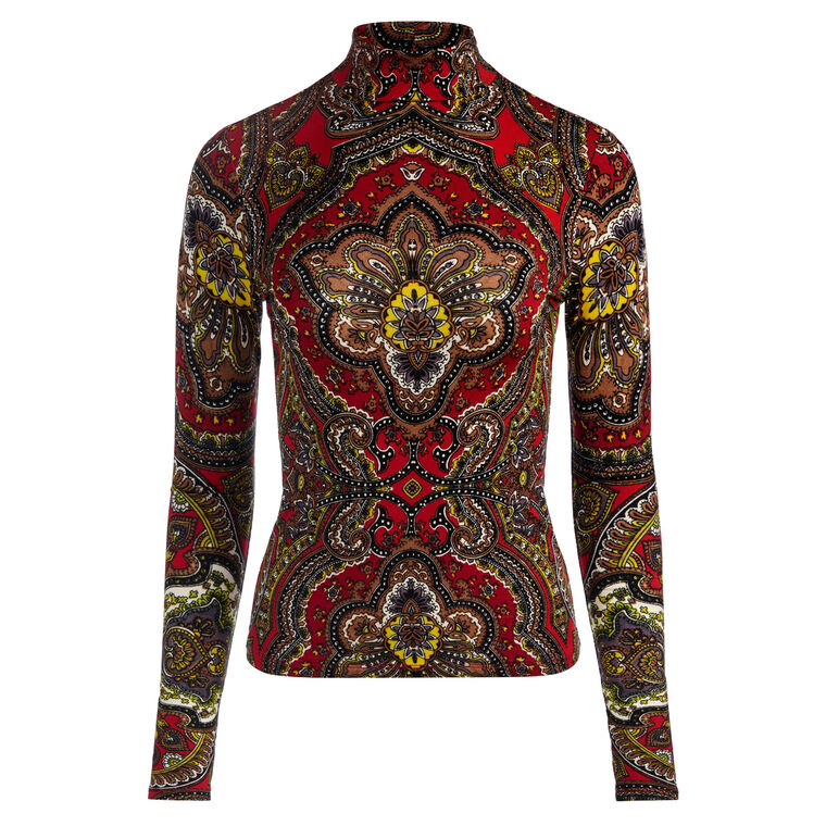 Delaina Long Sleeve Turtleneck Top image number null