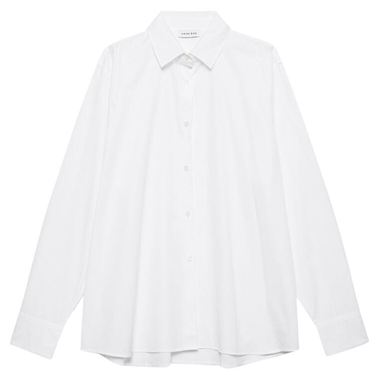 Essie Long Sleeve Cotton Poplin Button-Down Shirt image number null