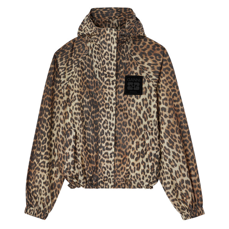 Leopard Print Nylon Jacket image number null