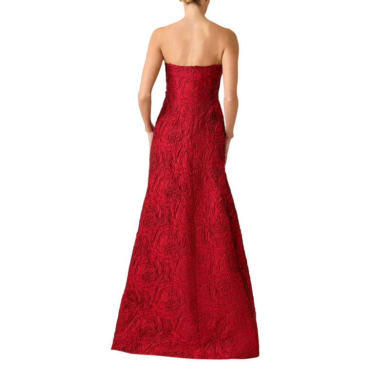 Jacquard Embossed Floral Gown image number null