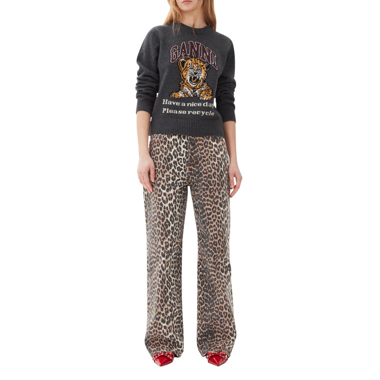 Leopard Printed Izey Jean image number null