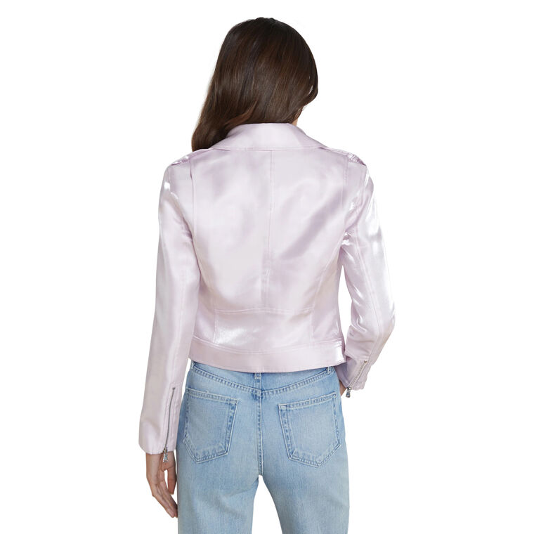 Satin-Organza Biker Jacket image number null