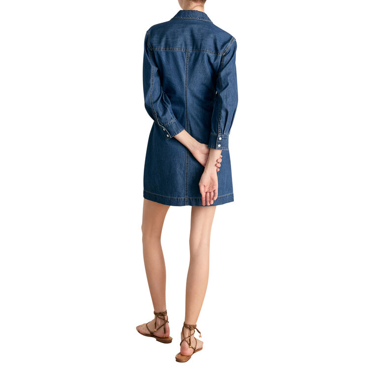 Maura 3/4 Sleeve Denim Mini Dress image number null