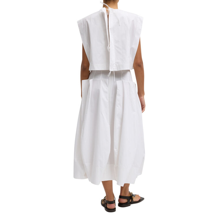 Compact Eco Poplin Sleeveless Cropped Square Top image number null