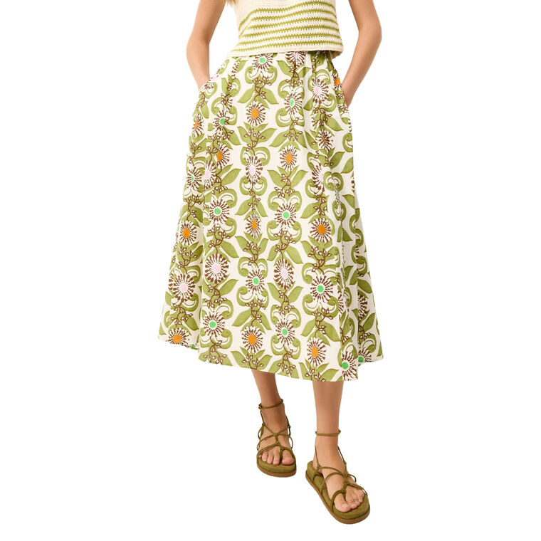 Sasha Pull-On Midi Skirt image number null