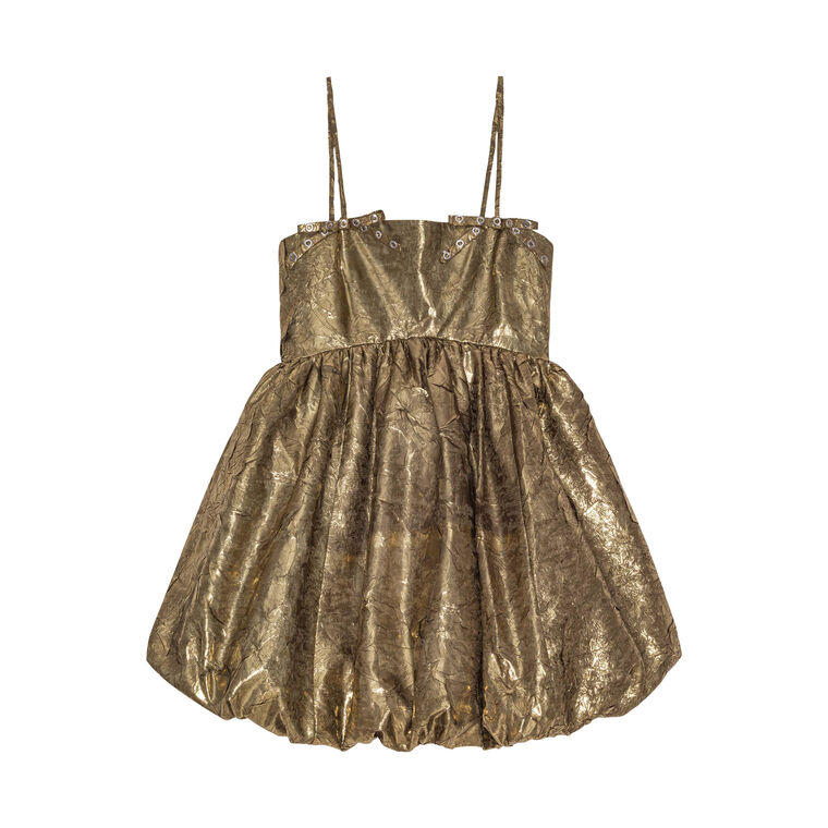 Shibori Pleat Strap Mini Dress image number null