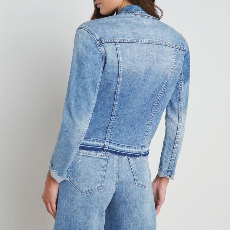 Tatiana Raw-Hem Denim Jacket image number null