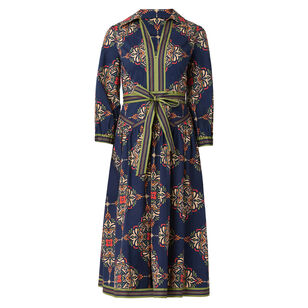 Lola Balloon Sleeve Midi Shirt Dress