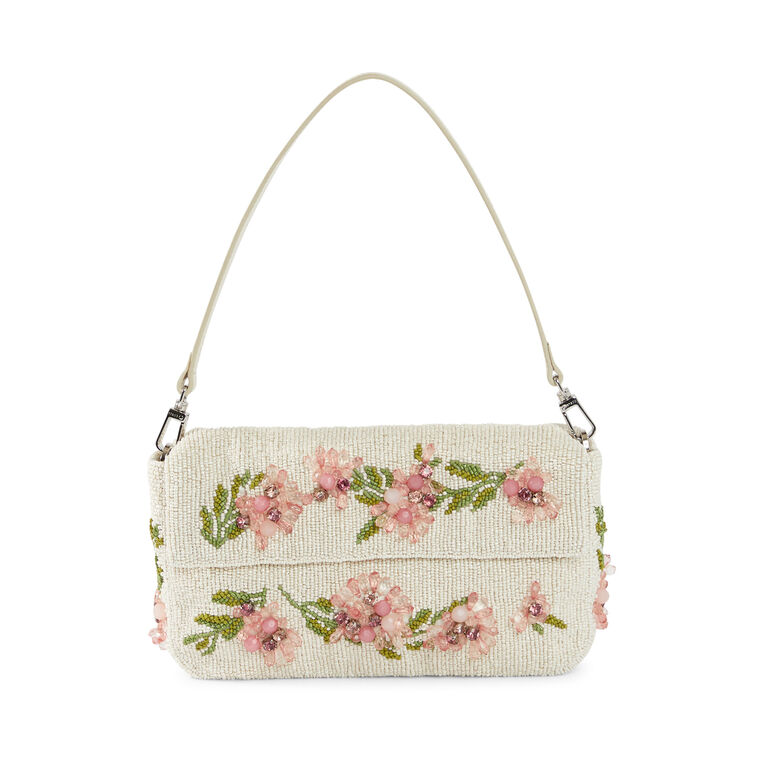 Timmy Beaded Shoulder Bag With Removable Strap image number null