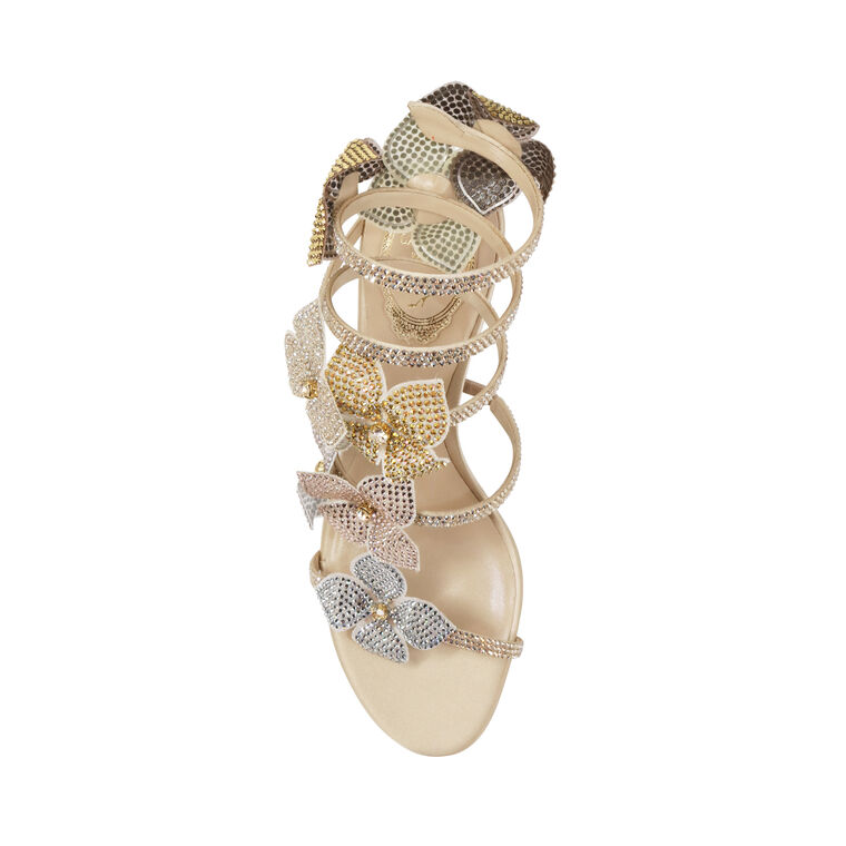 Floriane 100mm Satin Floral High-Heel Sandal image number null
