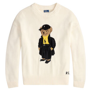 Polo Bear Long Sleeve Cotton Crewneck Pullover Sweater