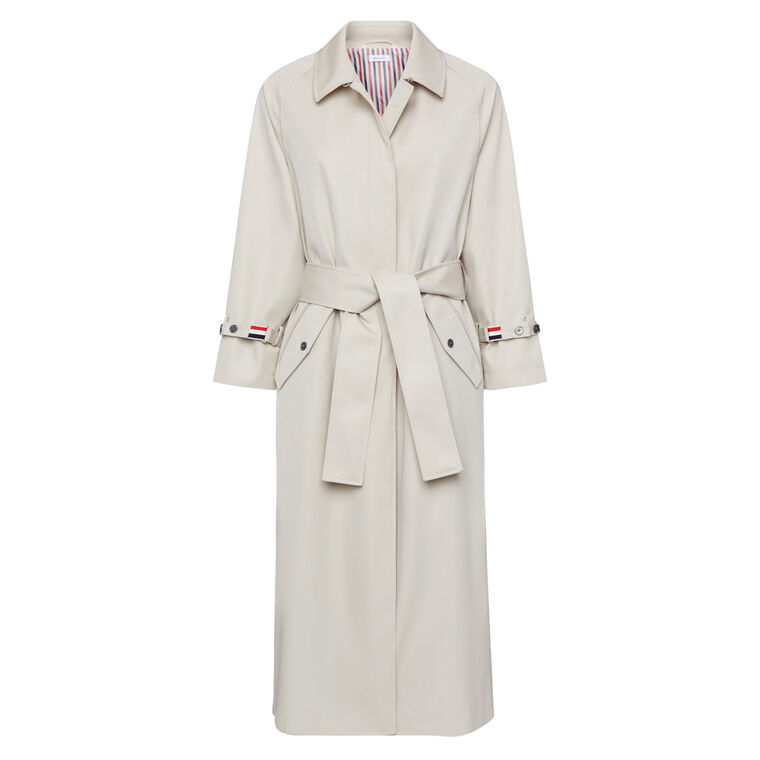 Unconstructed Waterproof Raglan Trench Overcoat image number null