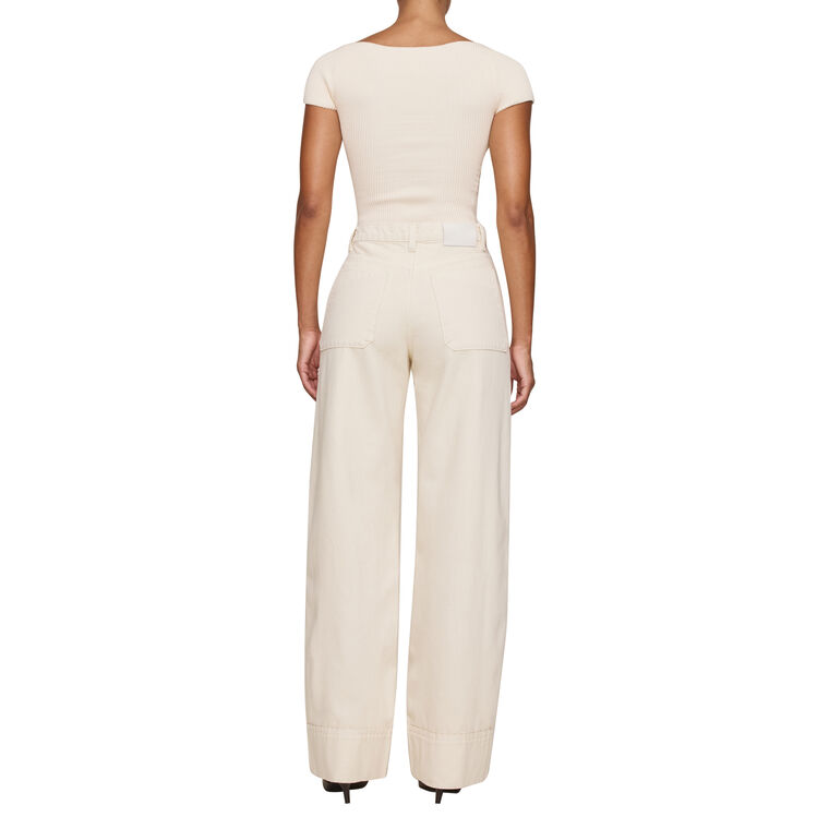 Heart Short Sleeve Knit Top image number null