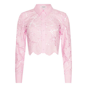 Seychelle Long Sleeve Cropped Button Down Top