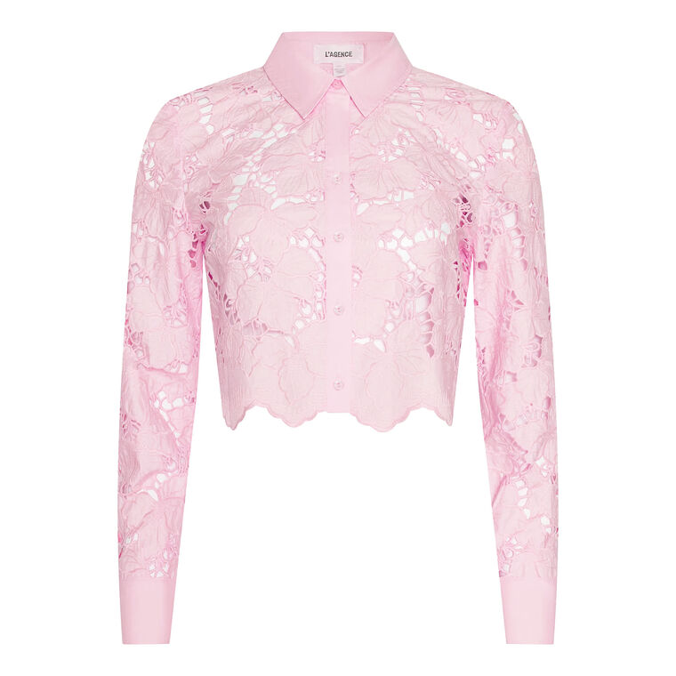Seychelle Long Sleeve Cropped Button Down Top image number null