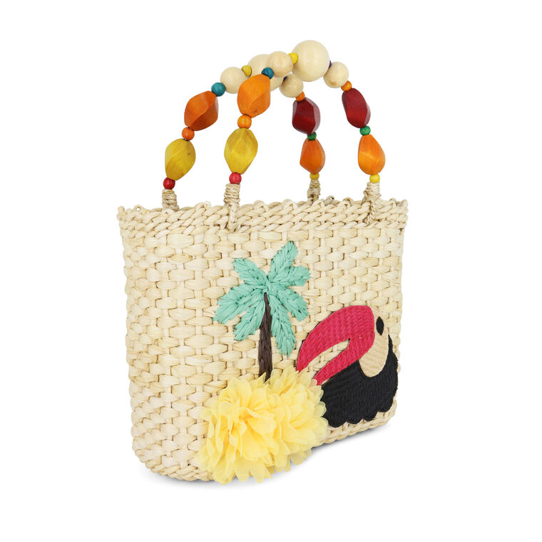Noor Tucan Woven Straw Bag image number null