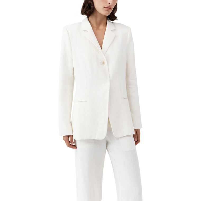 90s Linen Blazer image number null