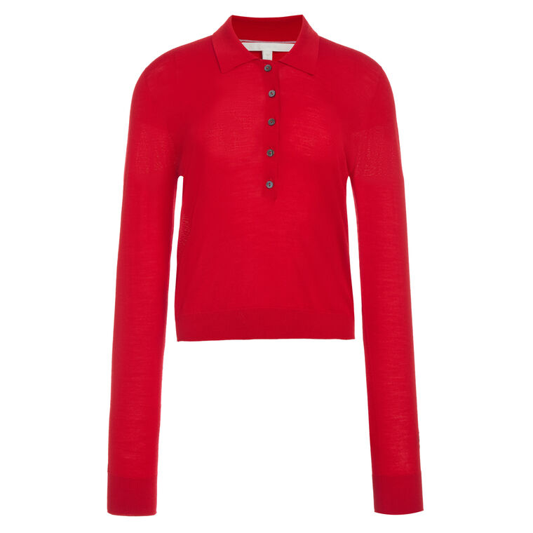 The Dea Long Sleeve Polo Top image number null