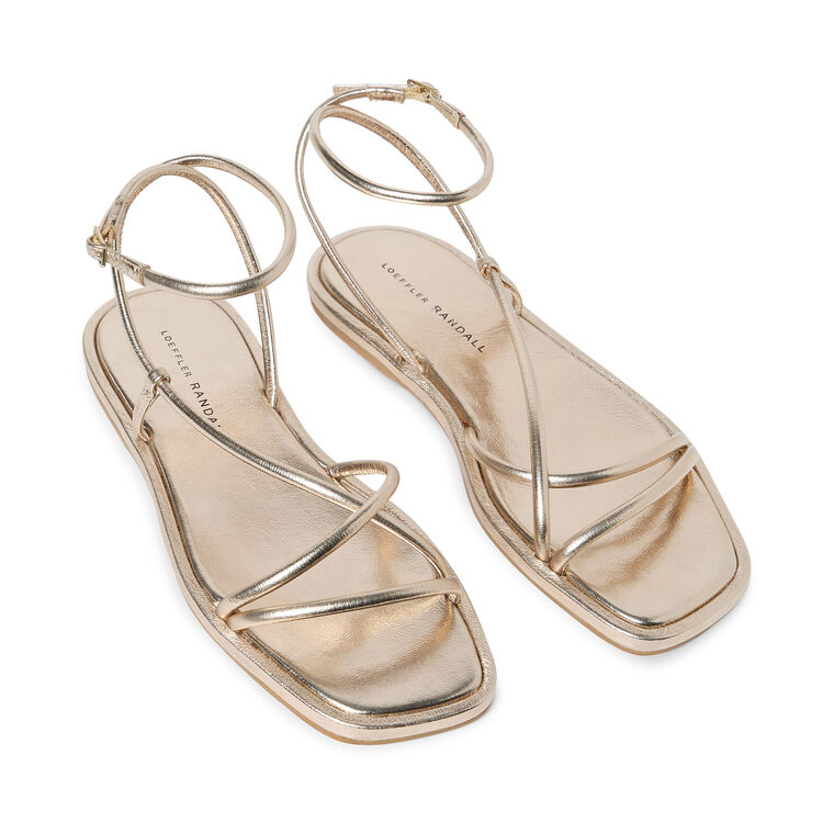 Strappy Ankle Wrap Flat Sandal image number null
