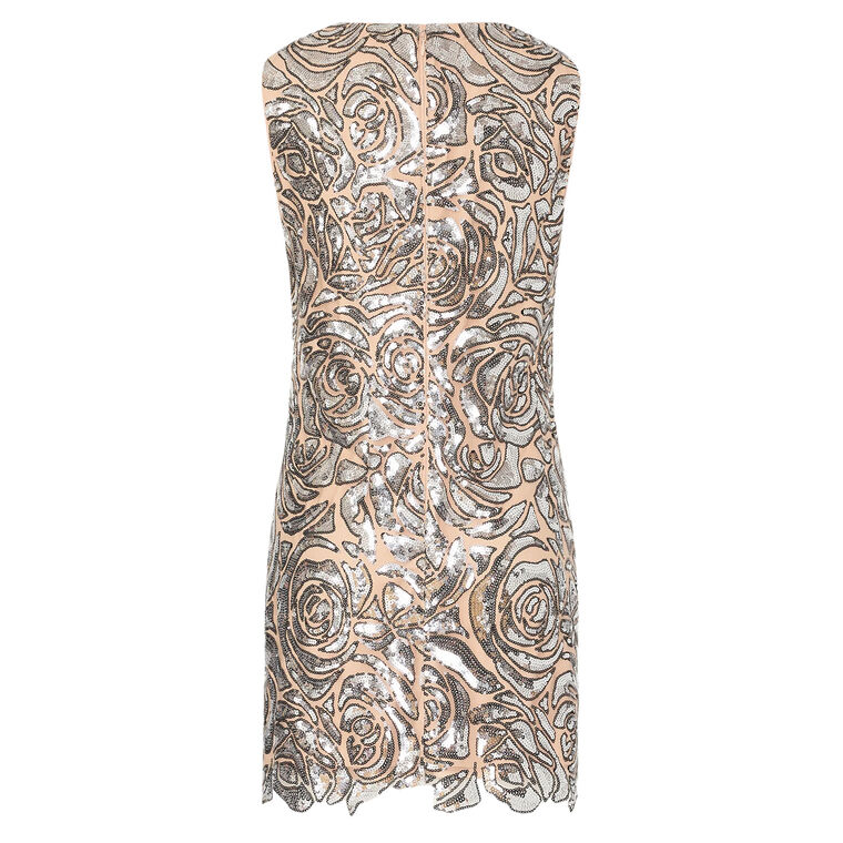 Ivette Rose Sequins Shift Mini Dress image number null