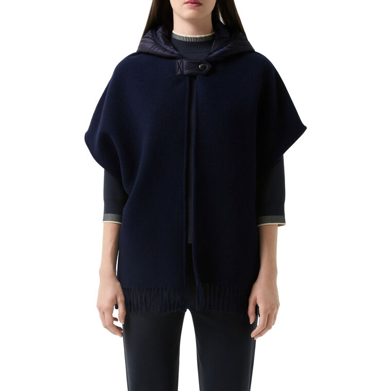 Nilla Hooded Zip Up Poncho image number null