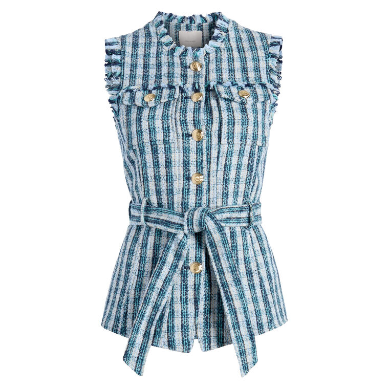 Matilda Tweed Reenee Belted Vest image number null