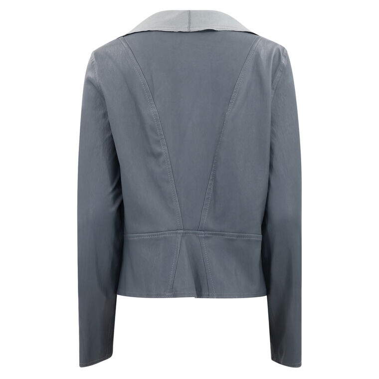 Drape Leather Jacket image number null