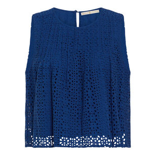 Eletta Sleeveless Eyelet Swing Top