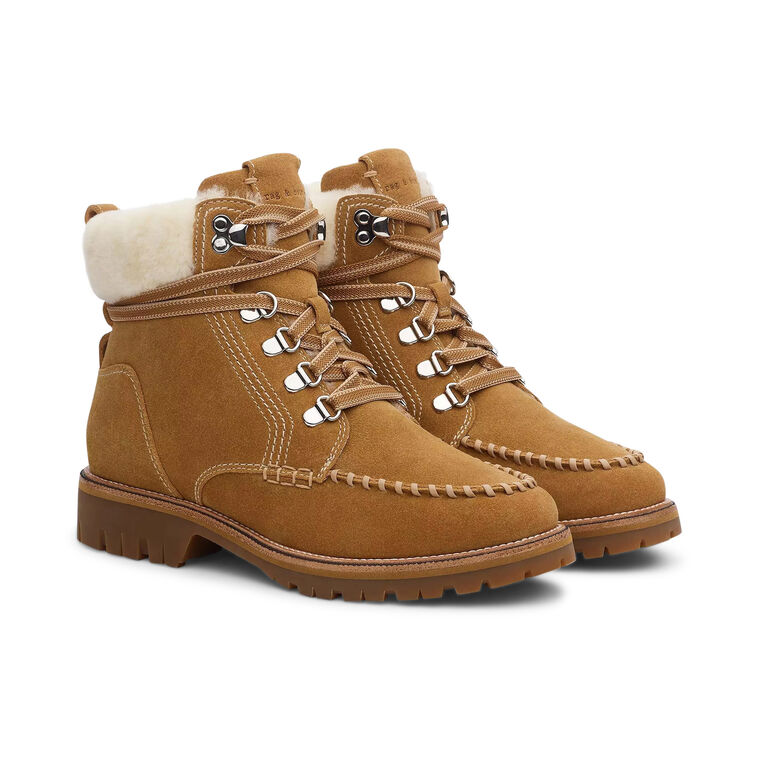 Cameron Suede Shearling Hiking Boot image number null