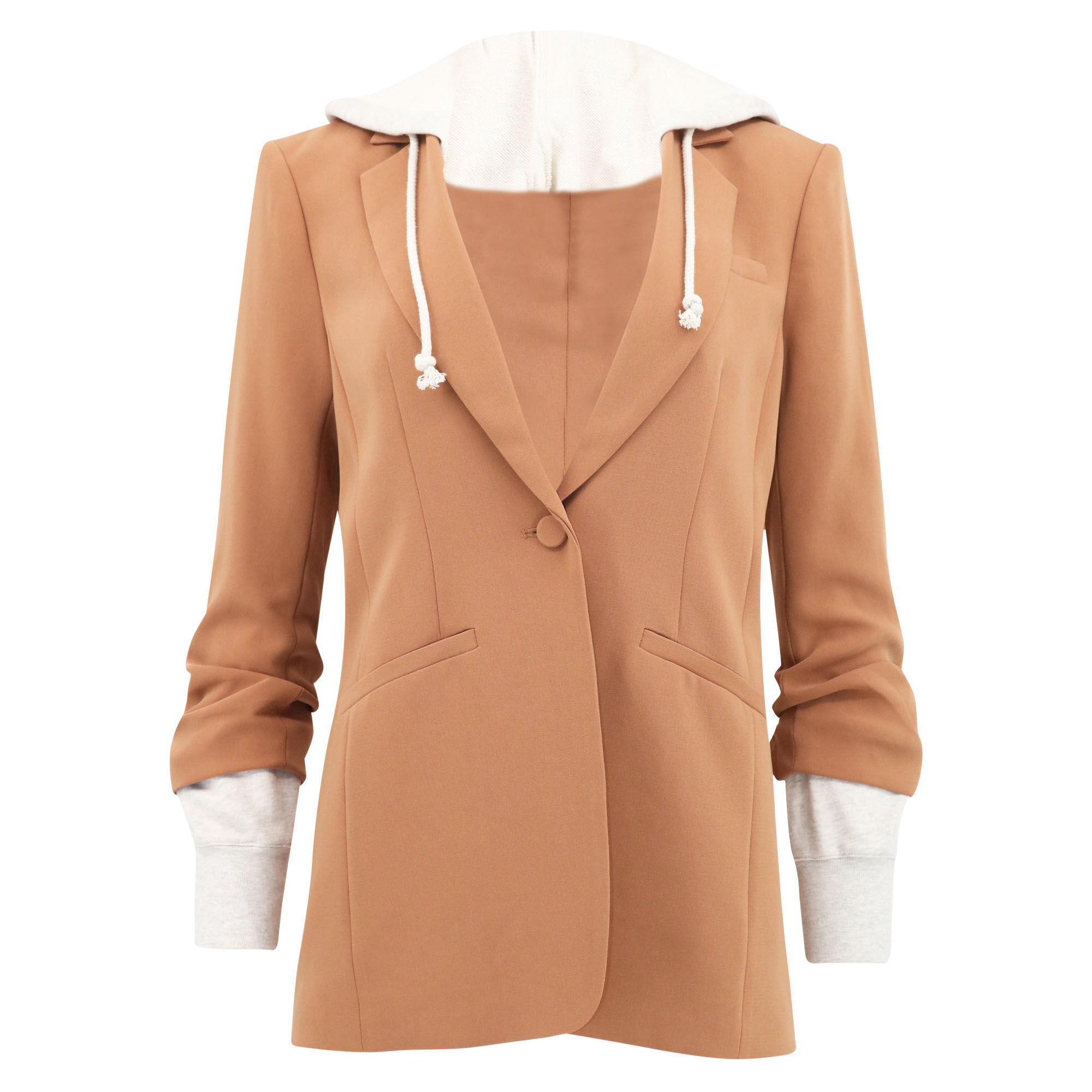 Hooded blazer best sale womens