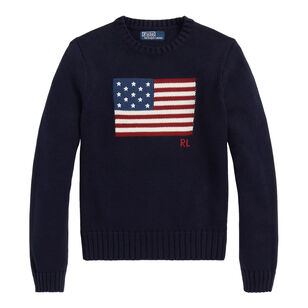 Flag Cotton Crewneck Sweater